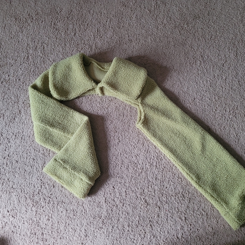 Chartreuse poodle shrug